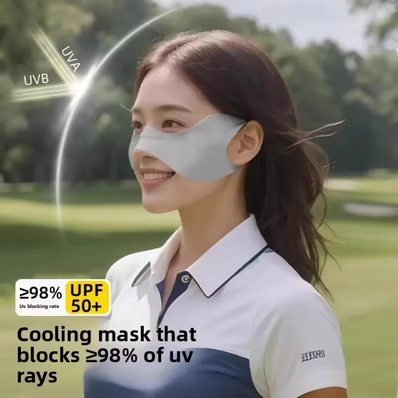 Outdoor Cycling Sports Sunscreen Face Mask Women's Breathable UV Protection Sunscreen Golf Fitness Eye Protection Equipment