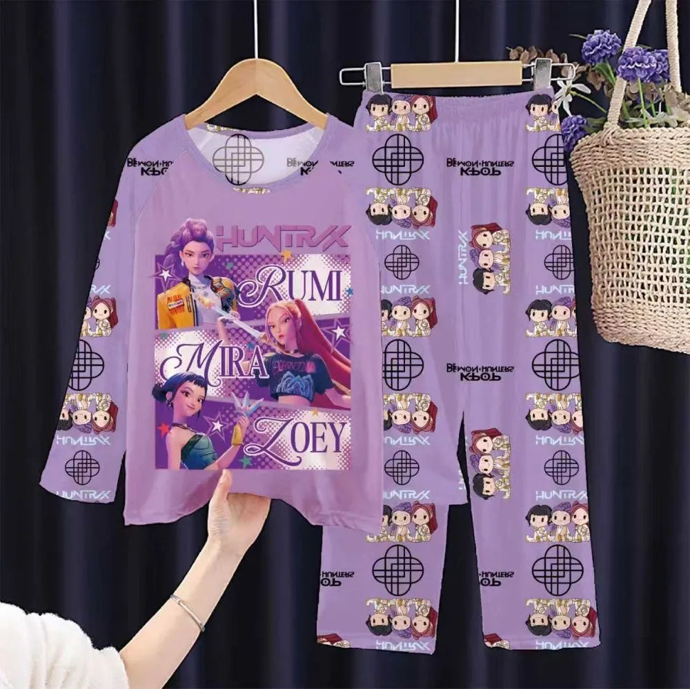 Full Sleeve Girls Pajamas Sets Pyjamas Kids 2Pcs Homewear Children's Sleepwear for Boys Baby Pajamas Teens Cosplay Nightwear
