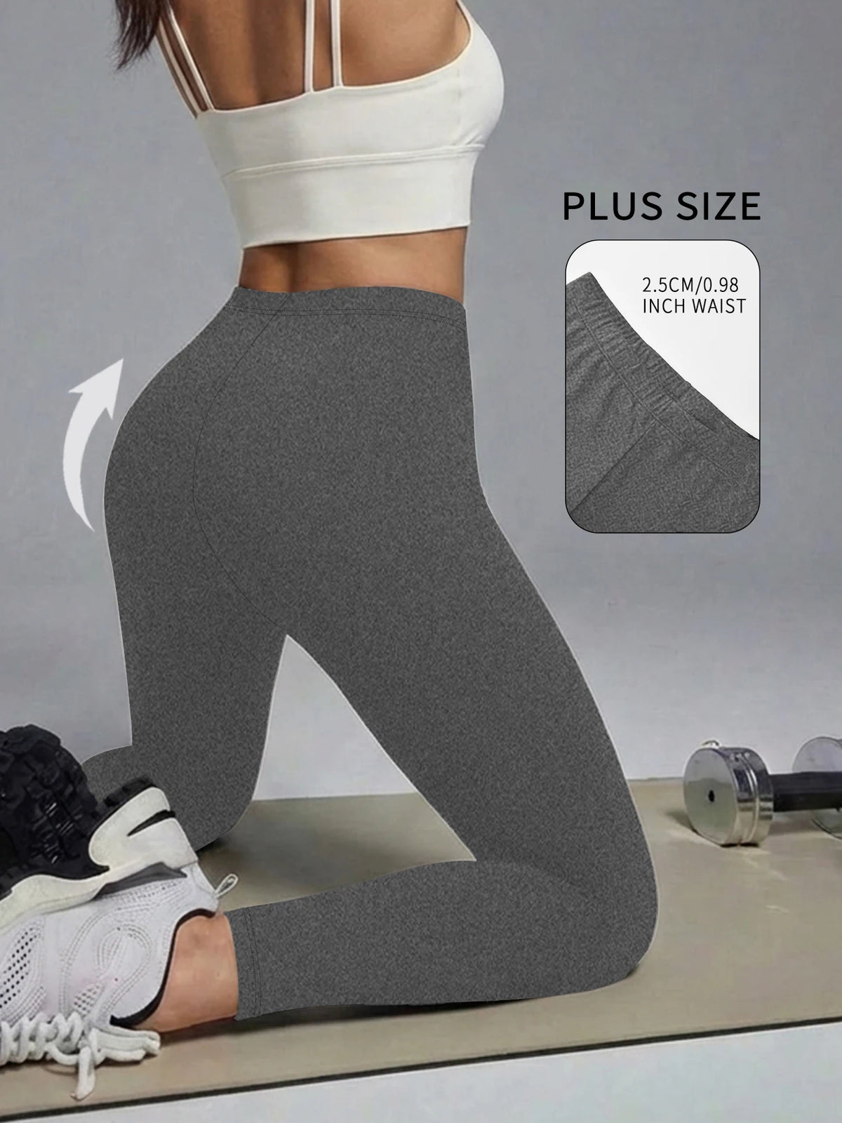 Plus Size Super Soft Leggings for Women - High Elasticity Tights for Yoga Running Workout Casual Wear