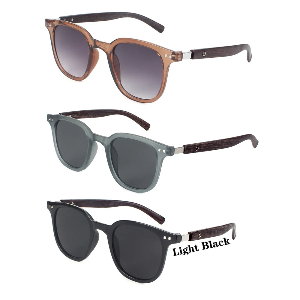 New Men Vintage Wooden Frame Sunglasses Classic Brand Square Sun Glasses Coating Lens Driving Eyewear for Women Male