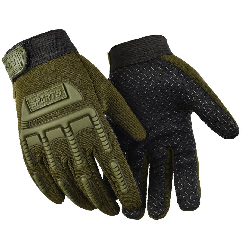 Children Gloves Cycling Boys Tactical Full Finger Gloves Camo Four Seasons Girls 2 to 7 Years Old Kids Anti-Slip Climbing Gloves