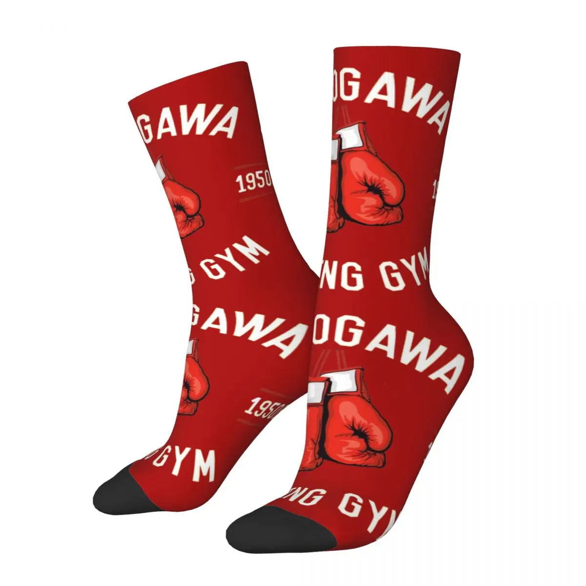 New Male Men Socks Casual Hajime No Ippo Anime Sock Polyester Kamogawa Boxing Gloves Women's Socks Spring Summer Autumn Winter