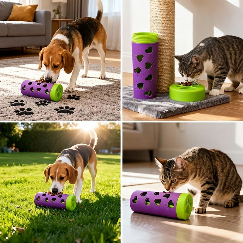 Pet Slow Feeder Treat Dispenser Interactive Detachable Bite Resistant Chew Toy for Dogs Cats Indoor Outdoor Mental Stimulation