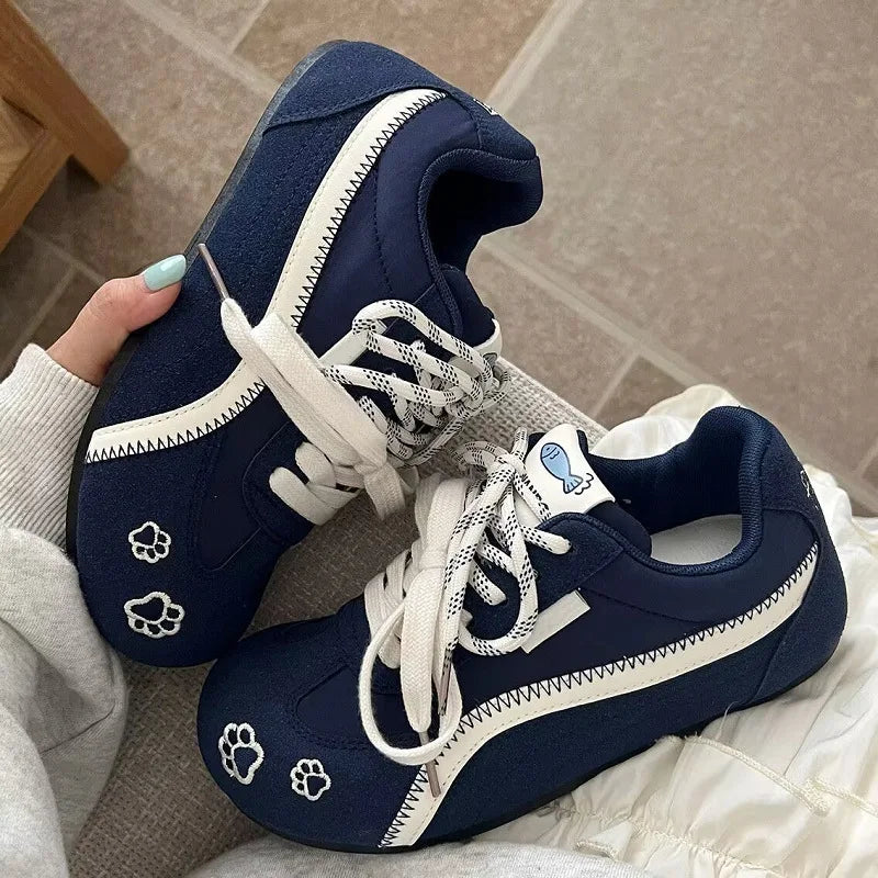 2026 New Women Sneakers Flats Sport Tennis Shoes Women Summer Running Sport Shoes Walking Hiking Lace Up
