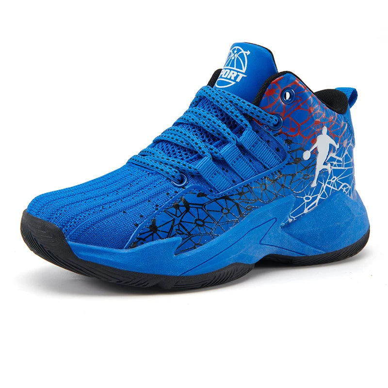 Classic Boys Basketball Shoes Kids Sneakers Fashion Tennis Kid Sport Shoes Outdoor Non-Slip Trainer Children School Basketball