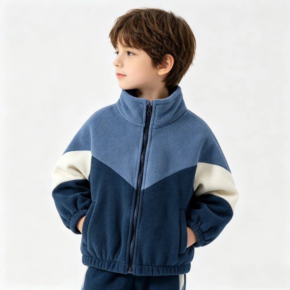 Kids Polar Fleece Jackets for Boys Clothes Toddler 2 3 4 5 6 7 Years Thick Warm Autumn Full Zipper Coats Winter Outerwear Jacket