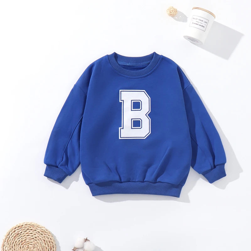 INS 2024 Korean Childrens Autumn Winter Clothes for Girls Boys Babi Sweaters Kids Sweatshirts Long Sleeve O-neck Cute Tops