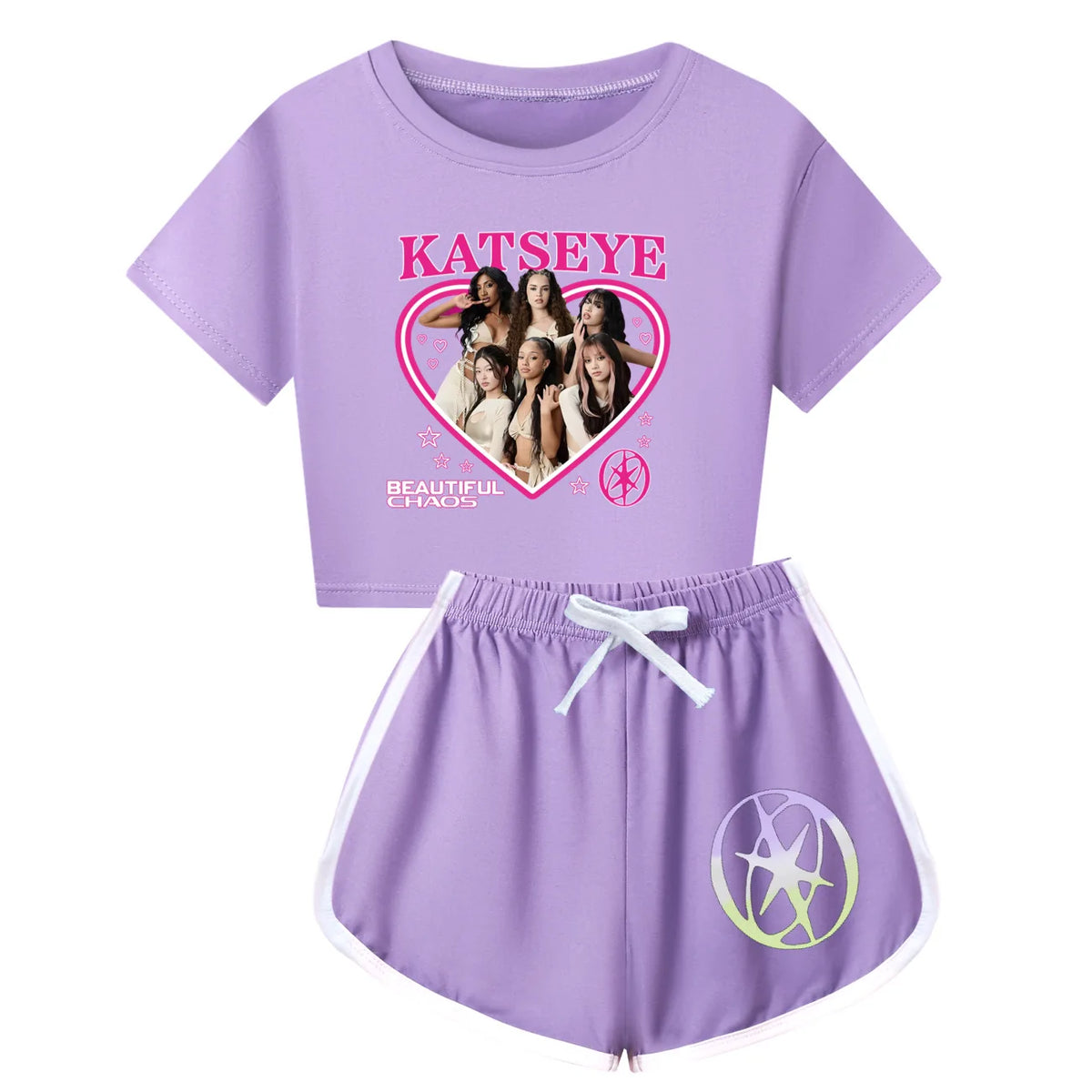 Summer Fall Girls Boys Pajama Sets KPop Girls Group KATSEYE Pyjamas Children Cotton Sleepwear Baby Underwear Set Kids Clothes
