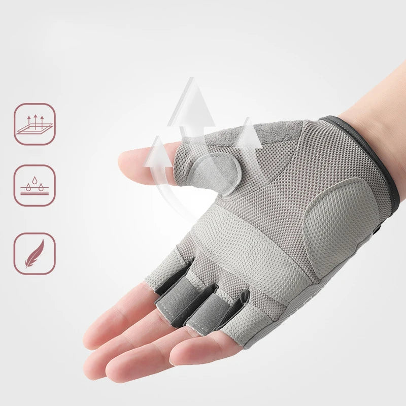 Workout Gym Gloves for Men Women Fishing Cycling Spring Summer Gloves Half Finger Training Breathable Non-slip Fitness Gloves