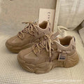 2026 Platform Sneakers for Women Spring Autumn New Chunky Platform Women Sports Shoes Fashion Thick Bottom PU Leather Sneakers