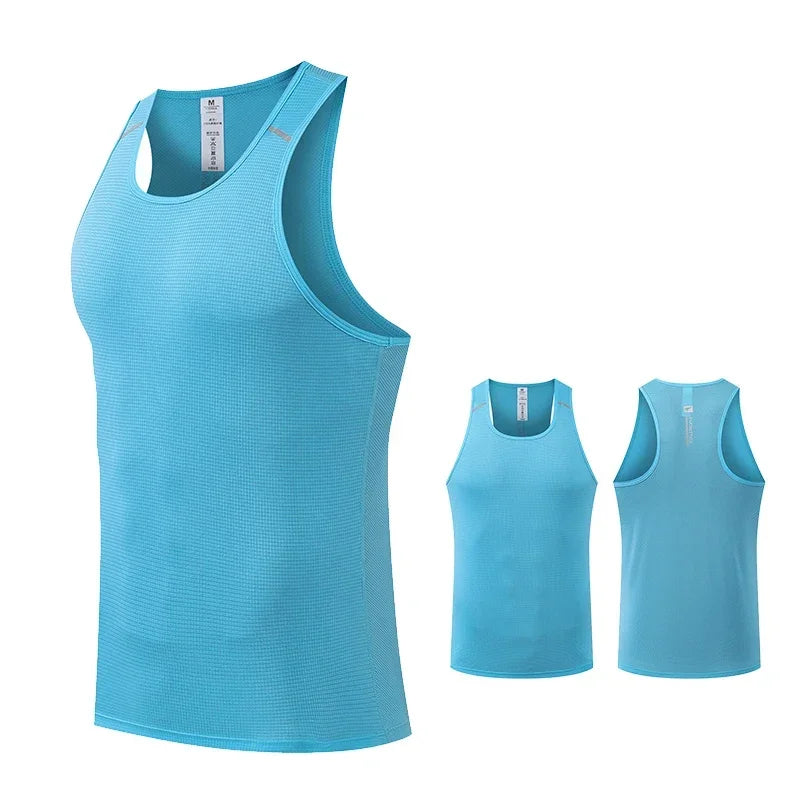 Men Sportswear Man Gym Fitness Vest Male Sportwear Sleeveless T-shirt Athletics Running Clothing Hiking Vests Men's Tracksuit
