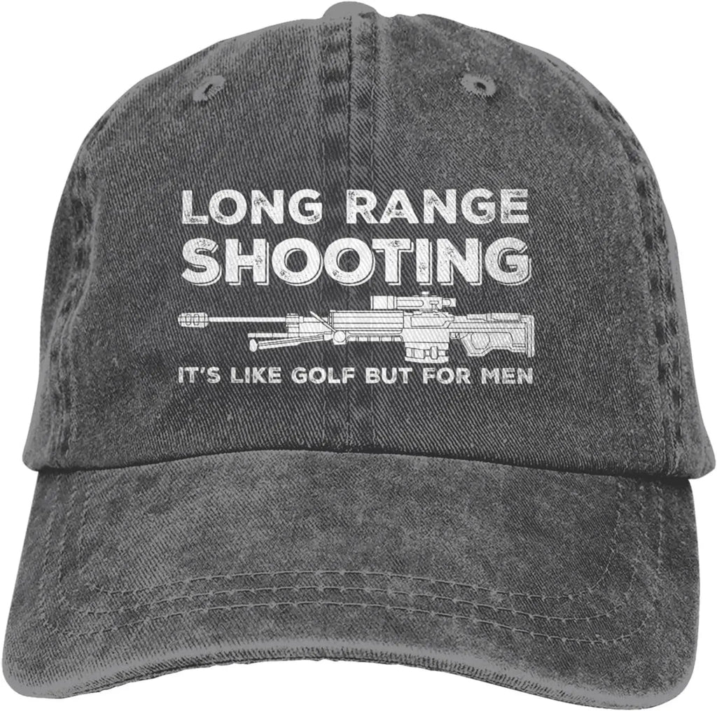 Funny Hat Long Ranges Shooting It's Like Golf But for Men Hat Men Dad Hats Cool Caps