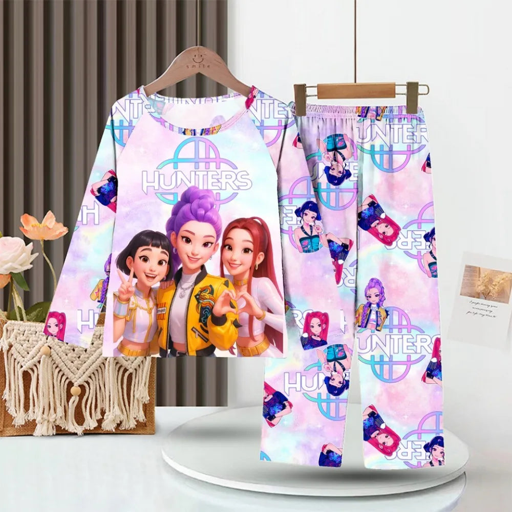 Full Sleeve Girls Pajamas Sets Pyjamas Kids 2Pcs Homewear Children's Sleepwear for Boys Baby Pajamas Teens Cosplay Nightwear