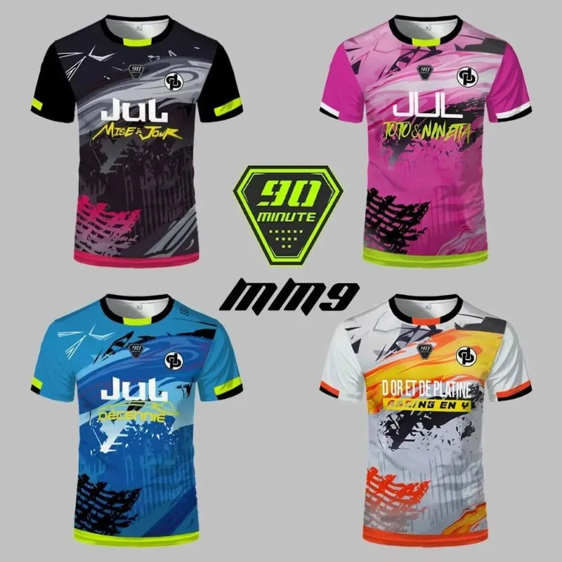 Kid's 90Minutes Series MM9 JUL Football Shirt Quick-Drying Oversized Jersey for Child Summer Outdoor Sports Fitness Training T-S