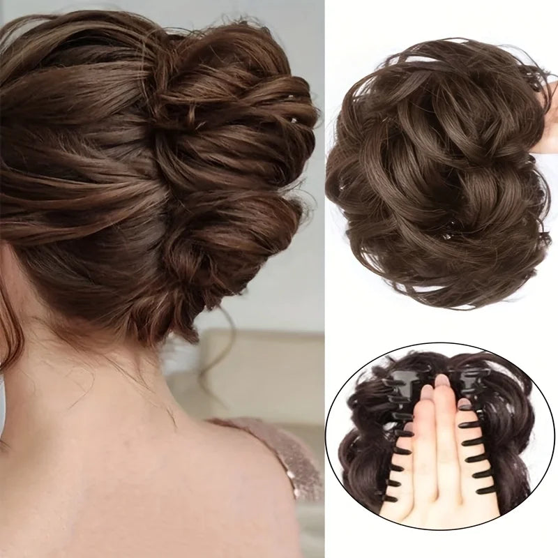 Women's elegant grip clip is simple and easy to wear, synthetic wigs are suitable for everyday wear
