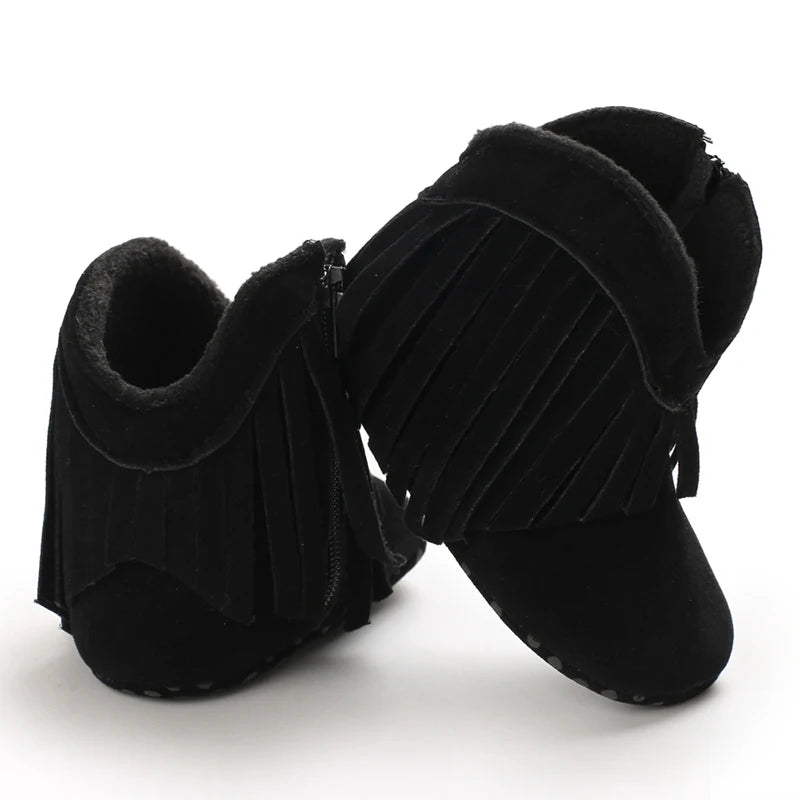 Toddler Footwear Boots Newborns Prewalkers For Unisex Baby Boys Girls Winter Keep Warm Moccasins Tassel Footwear Shoes 0-18M