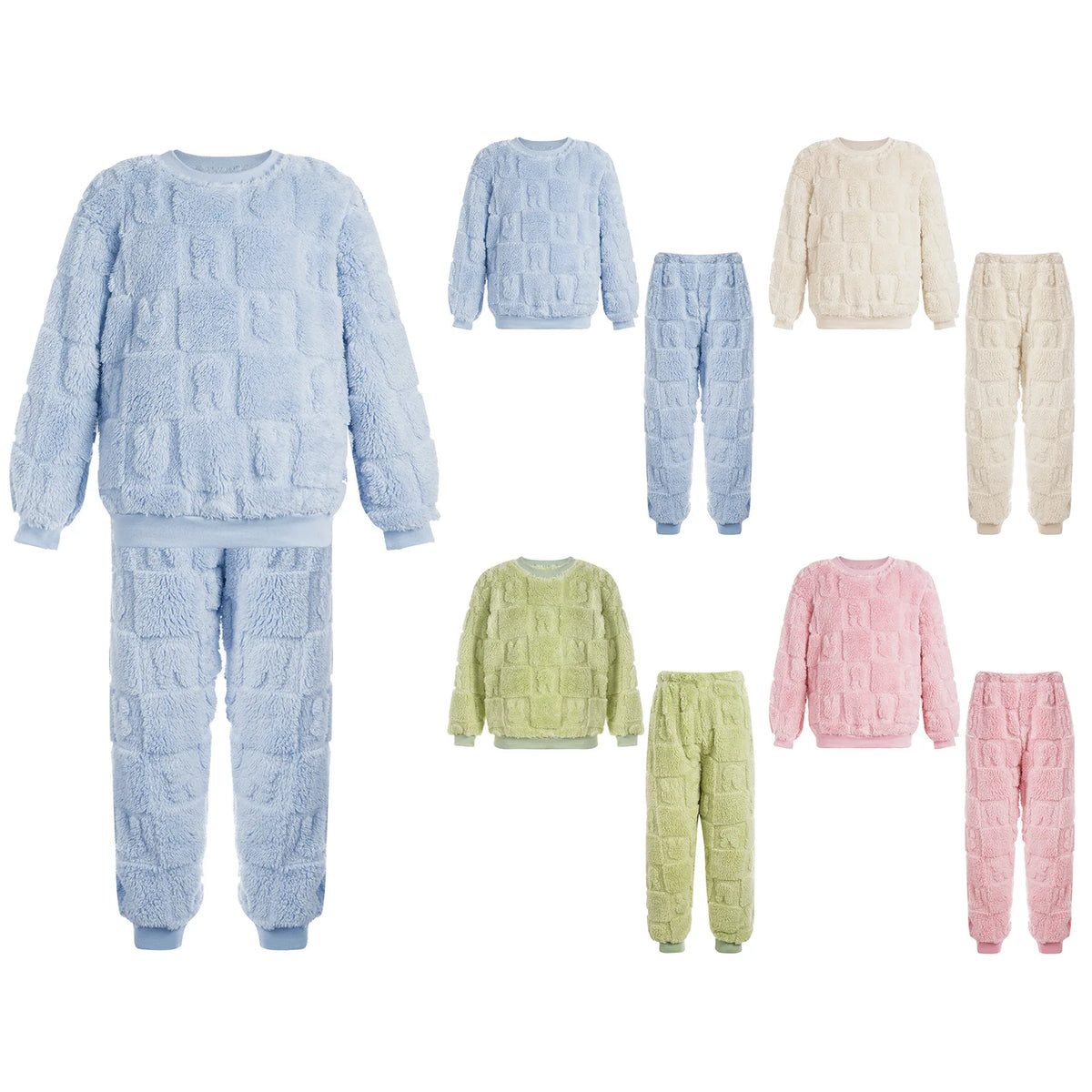 Kids Boys Girls Autumn Winter 2 Piece Pajama Set Long Sleeve Tops and Pants Sleepwear Flannel Casual Homewear Children Outfits