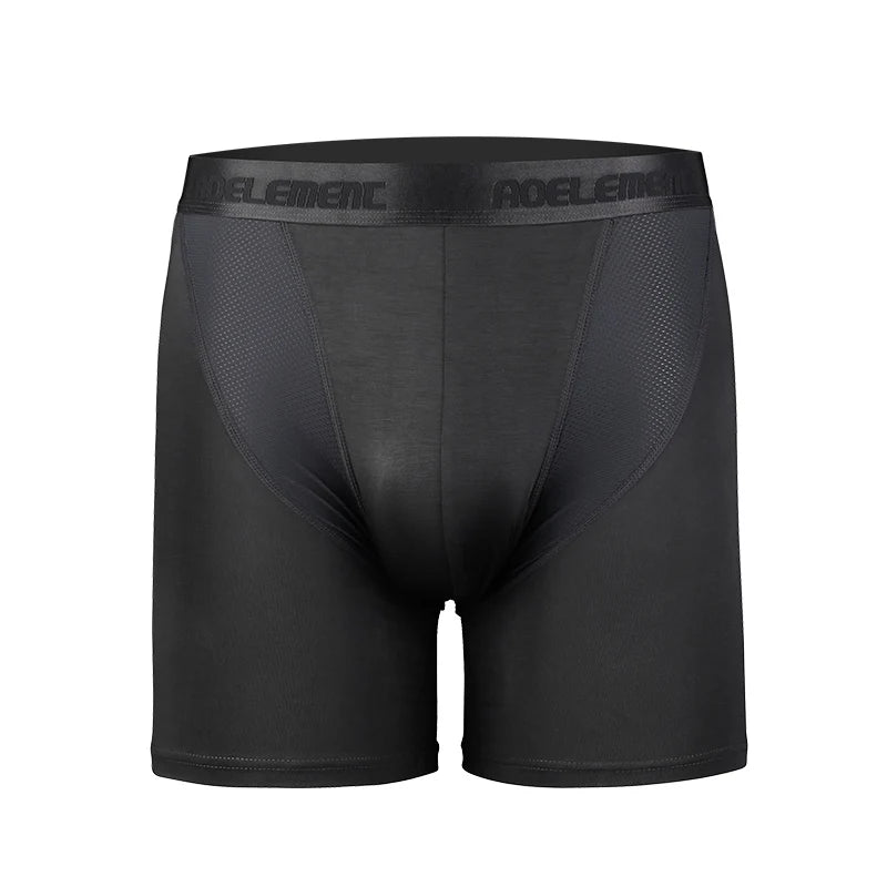 Sports Underwear Men's Anti-Wear Leg Modal Professional Running Fitness Tight Long Leg Quick-Drying Extended Boxer Briefs