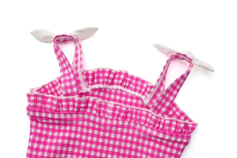 Clearance sale AS 2025 kids gingham swimwear collection