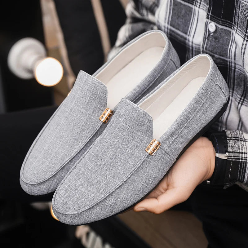Men's Simple Solid-Color Loafers, Comfortable, Soft, Versatile, and Easy to Slip on