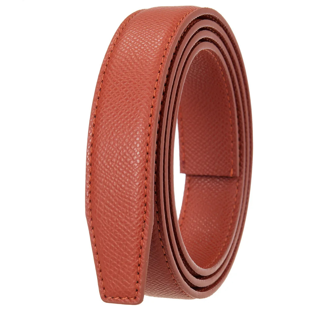 Women's Belts Ladies Luxury Brand Fashion Design Simple Versatile Jeans Accessories Women Automatic Buckle Thin Waistband 2.4cm