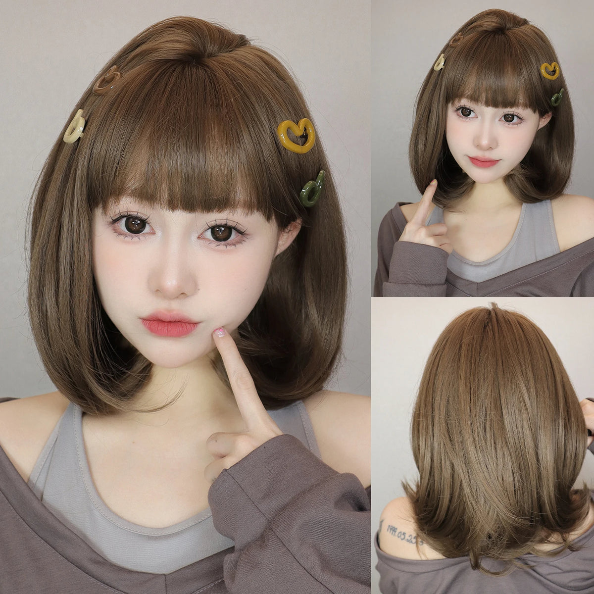 Short Curly Wavy Wigs with Bangs Deep Red Colorful Synthetic Wig Cosplay Hair for Women Party Halloween Hairs High Temperature