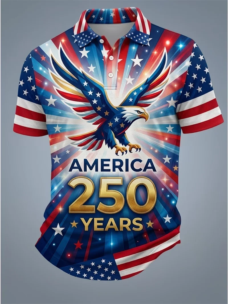 Couple Matching Usa 250 Patriotic Polo Shirt Men Women American Flag Statue Of Liberty Print Casual Breathable Sportswear Polo
