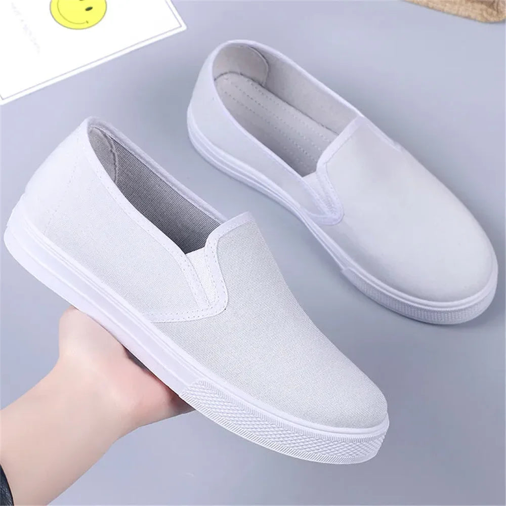Zapatos De Mujer Women Cute Light Weight Demin Flat Platform Shoes Lady Fashion Sweet Slip on Shoes Teenager Casual Shoes E5286