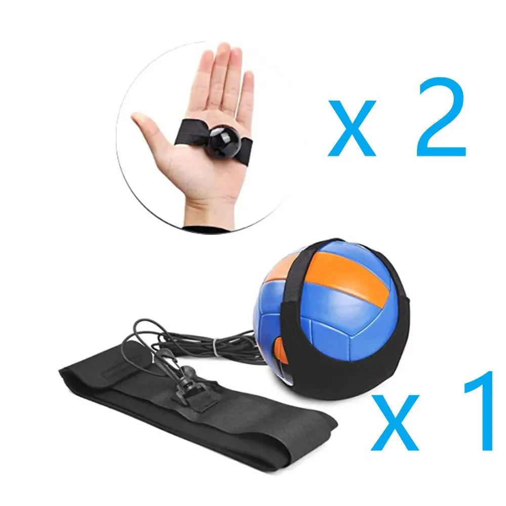 1 Set Sports Practice Tool Volleyball Spike Trainer Soccer Serving Football Kick Belt Adjustable Elastic Training Aid
