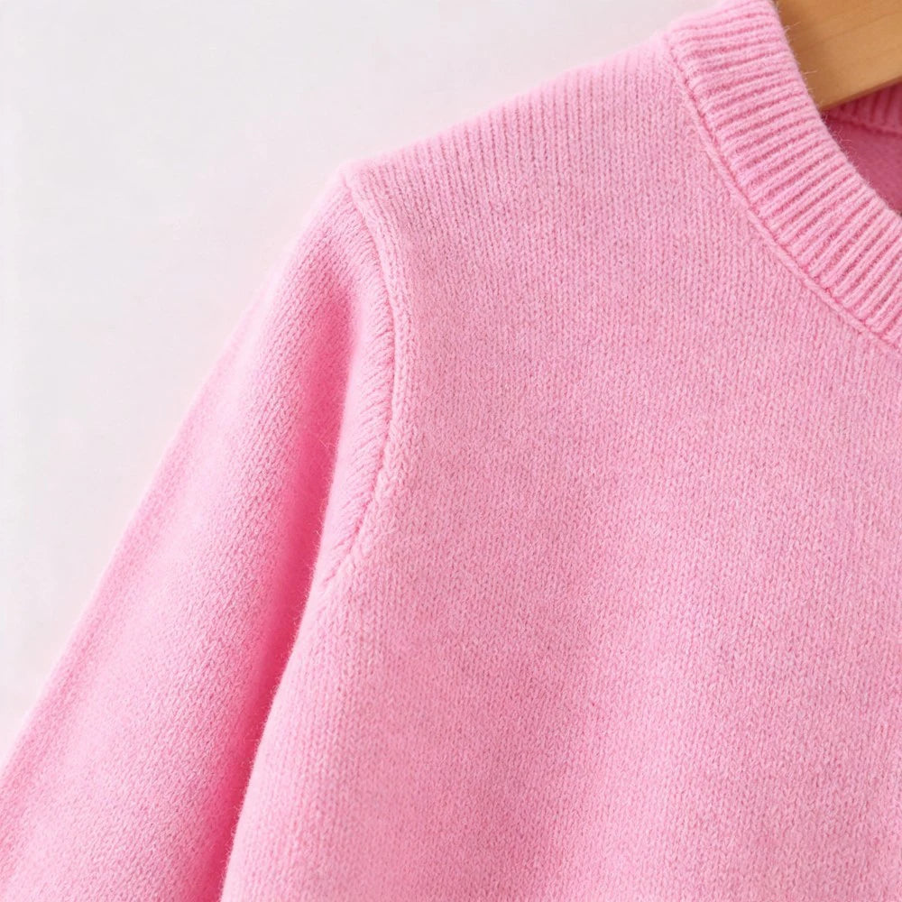 Baby Knitted Cardigan Sweater For Toddler Boys Girls Solid O‑Neck Long Sleeve Knit Outerwear Kids Spring Fall Warm Soft Coat