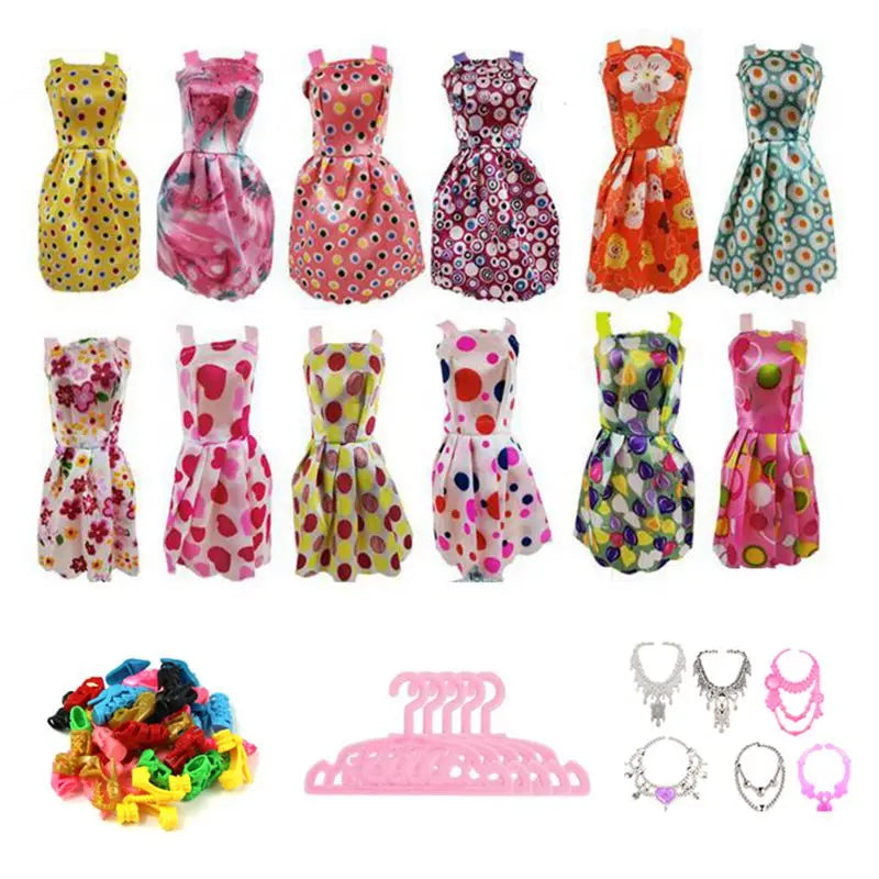 Kids Toys Fashion Outfit Dress Clothes Doctor Nurse Chef Wear Kawaii 21 Items/Lot Doll Accessories 30cm For 11.5'' Dolls Gifts