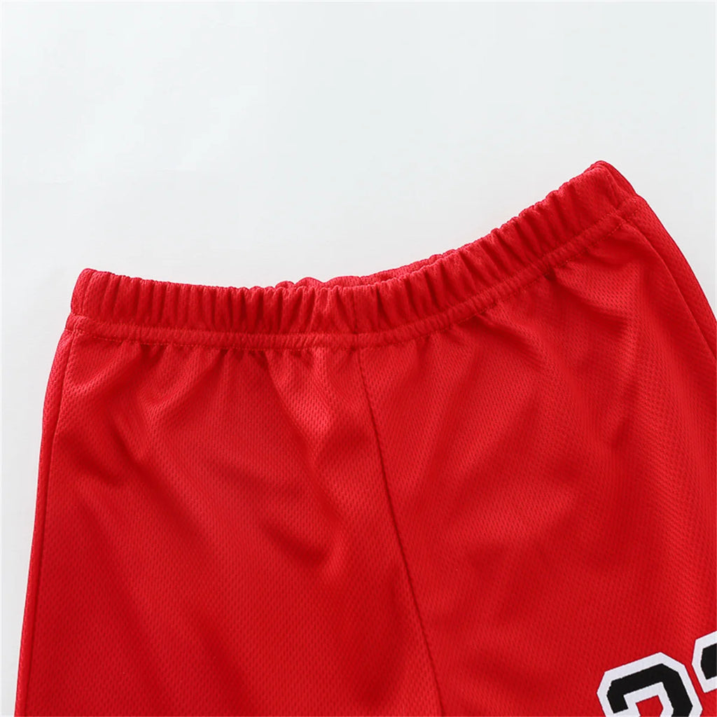 Children's Summer Basketball Suit Vest And Shorts Two-Piece Set Comfortable Lightweight Clothing for Kids