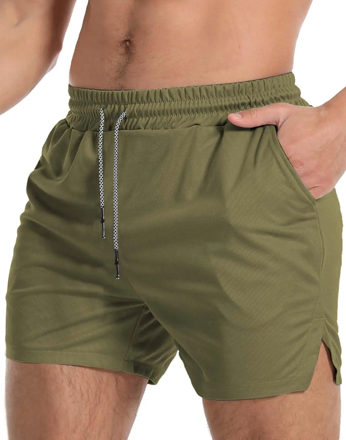 Men's sports shorts, fitness pants, casual running shorts, mesh quick-dry breathable training shorts for marathon