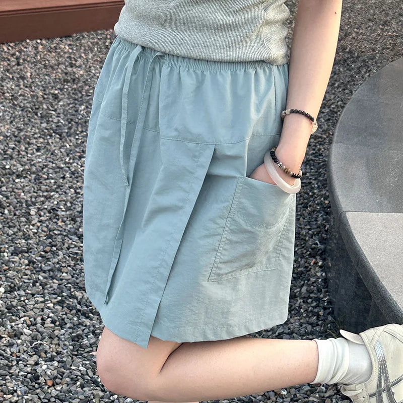 Sports Shorts Women's 2026 Summer New Lightweight High Waisted Workwear Skirt Pants Fashion