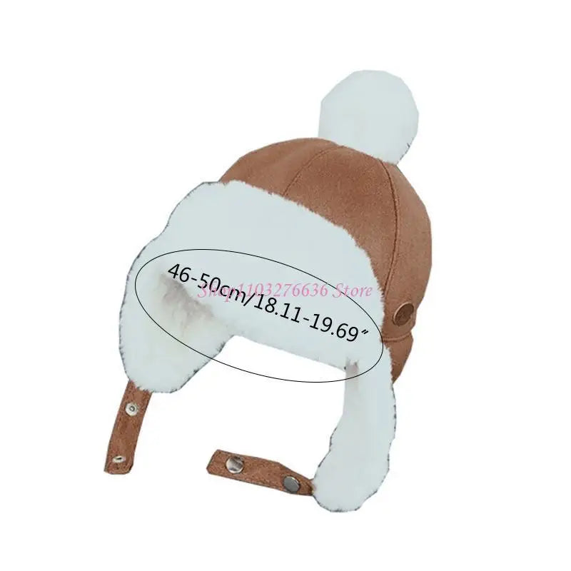 R6FD Baby Boys Girls Hat Kids Children Ear Flap Muff Winter Warm Plush Cap Outdoor Lei Feng Beanie Hat Gifts for 1-4 Years Old