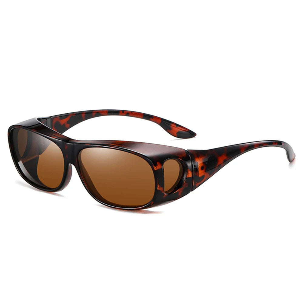 Sunglasses Fit Over Glasses for Men Women, Wrap-Around Glasses UV400 Protection for Driving and Outdoor