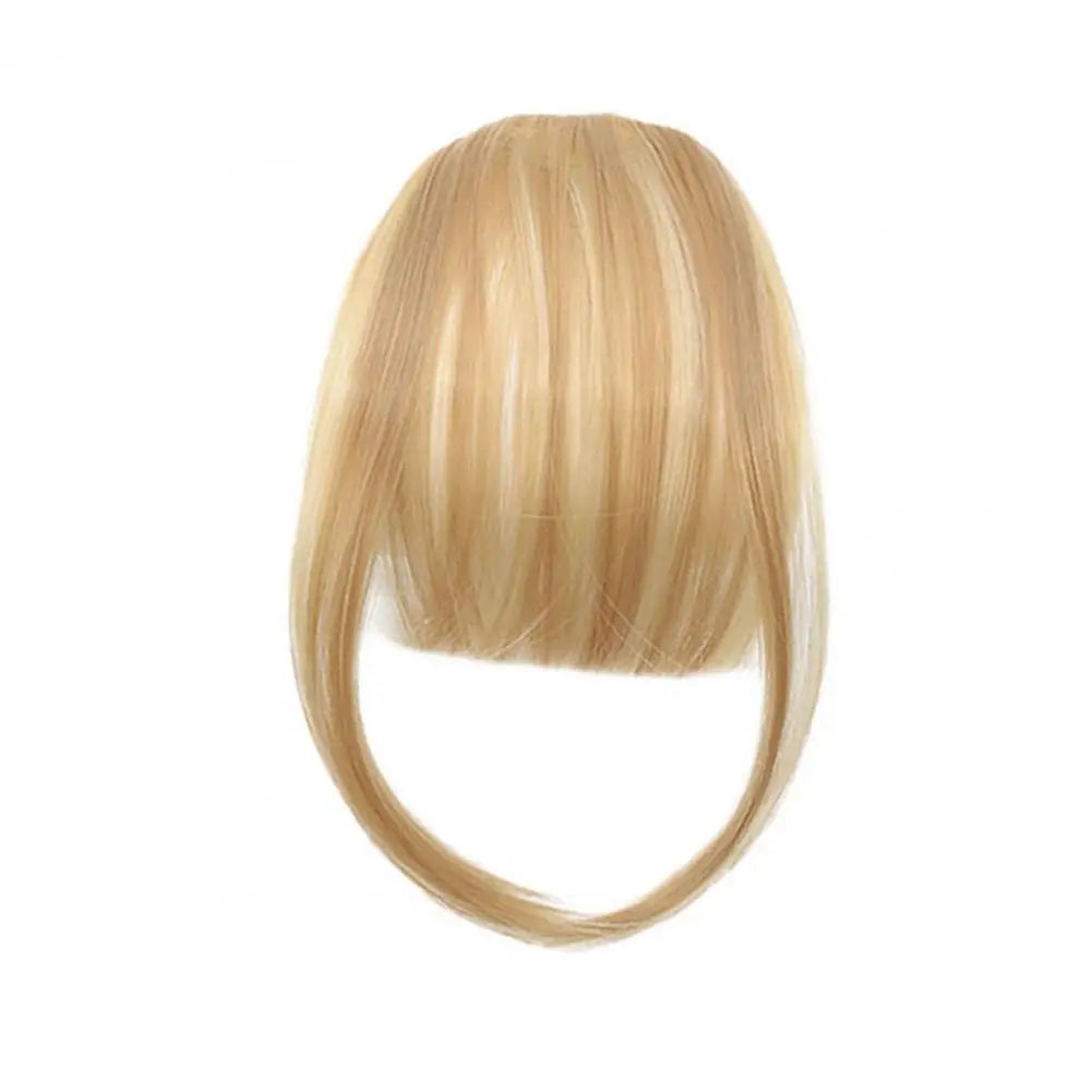 Women Clip-in Bangs Natural Wispy Forehead Hair Extensions Faux French Bangs Girls Straight Air Bangs Fringe Wig Hairpieces