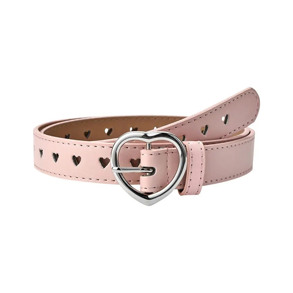 Kids Elastic Belts Girl Stretch Waist Belt Adjustable Heart Belt Uniform Belt for Teen Kids Girls Dresses Belt