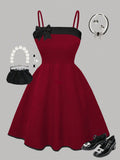 Girls' dress summer outfit; children's summer bow dress; girls' medium and large dress for parties, outdoors, travel