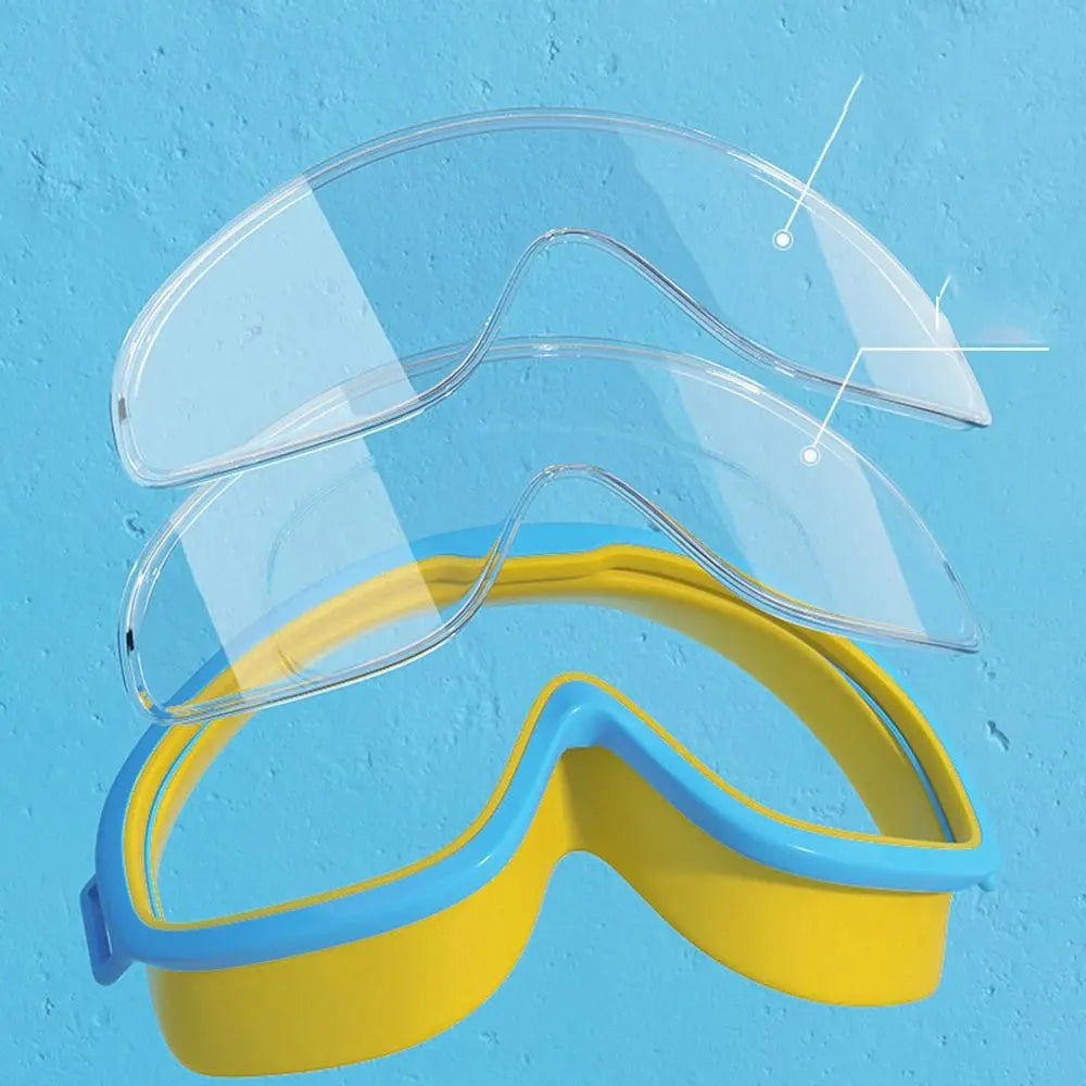 Children HD Swimming Goggles Boys Girls Large Frame Waterproof Anti Fog Swimming Glasses Babies Silicone Swim Eyewear Goggles