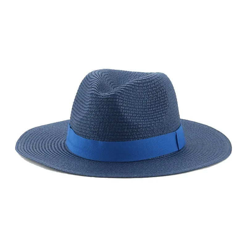 Hats for Women Bucket Sun Hats Ribbon Band Men Hat Straw Summer Panama Formal Outdoor Party Picnic Bucket Hat Sombreros De Mujer
