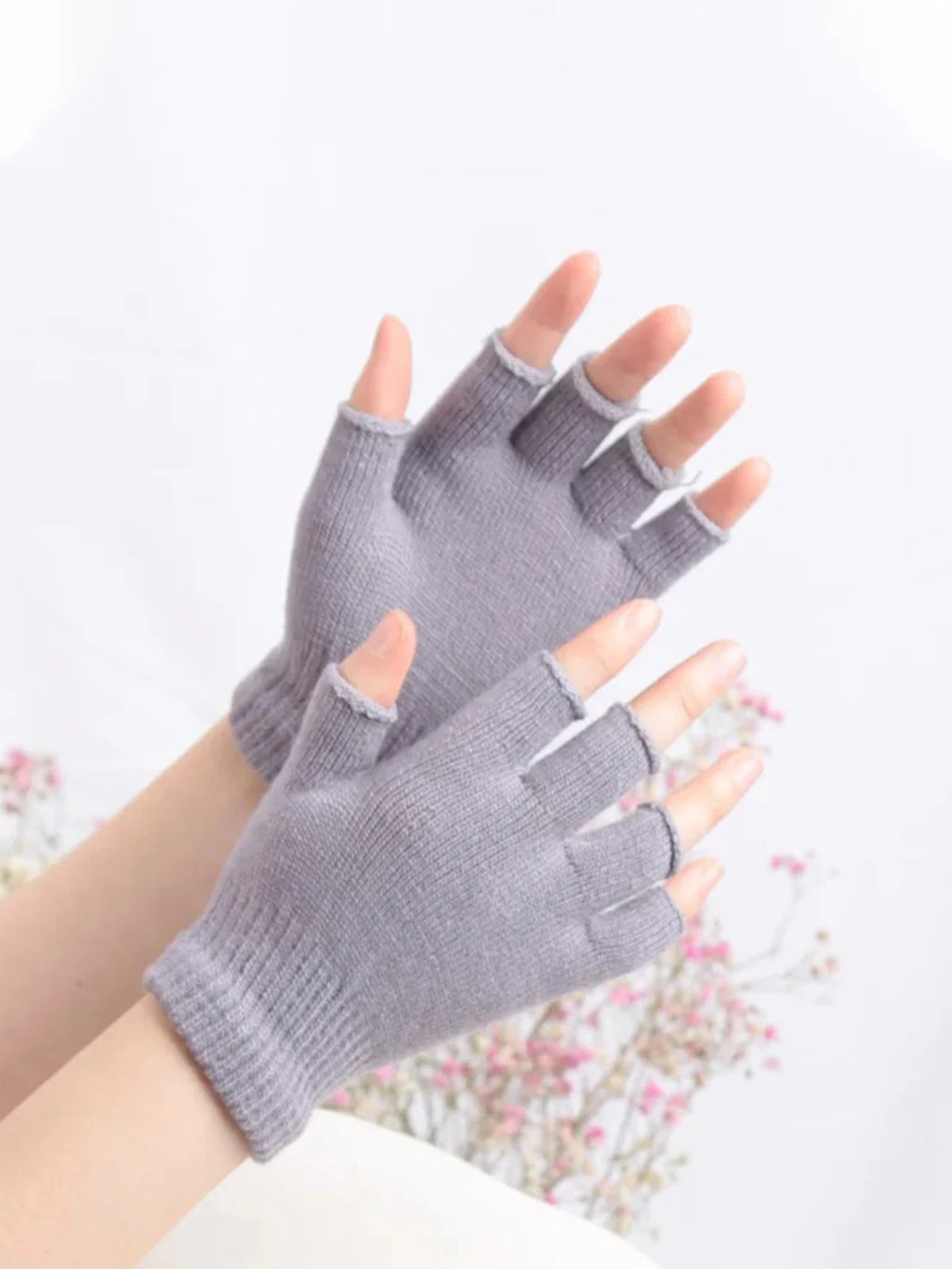 1 pairChildren Magic Knitted Gloves Kids Stretch Half Finger Glove Winter Warm Mittens Solid Fingerless Gloves Girls Soft Wrist