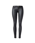 Women's Leather Pant Low Rise Stretch Coated PU Faux Leather Trousers for Women
