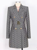 New in Spring Autumn Women‘s Fashion Jacket Women Geometric Elegant Dress Coats Lady Women Slim Office Blazer Women Clothing