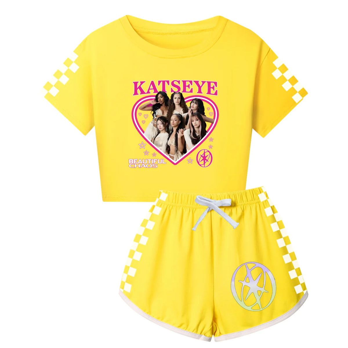 Summer Fall Girls Boys Pajama Sets KPop Girls Group KATSEYE Pyjamas Children Cotton Sleepwear Baby Underwear Set Kids Clothes