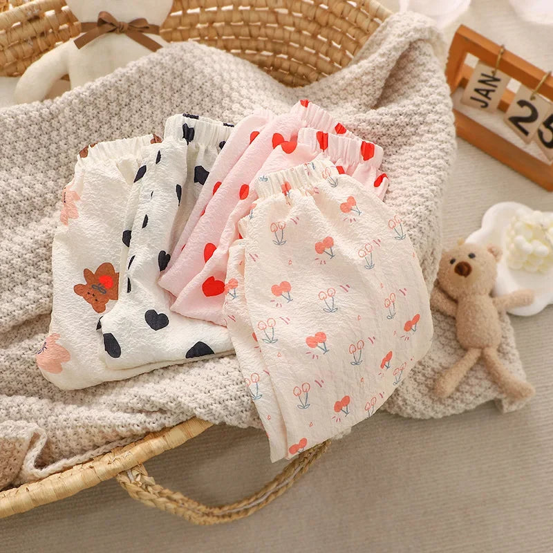 Korean Style Kids Leisure Pants 1-5 Years Summer Anti Mosquito Pants for Boys and Girls Casual Sports Pants for Children