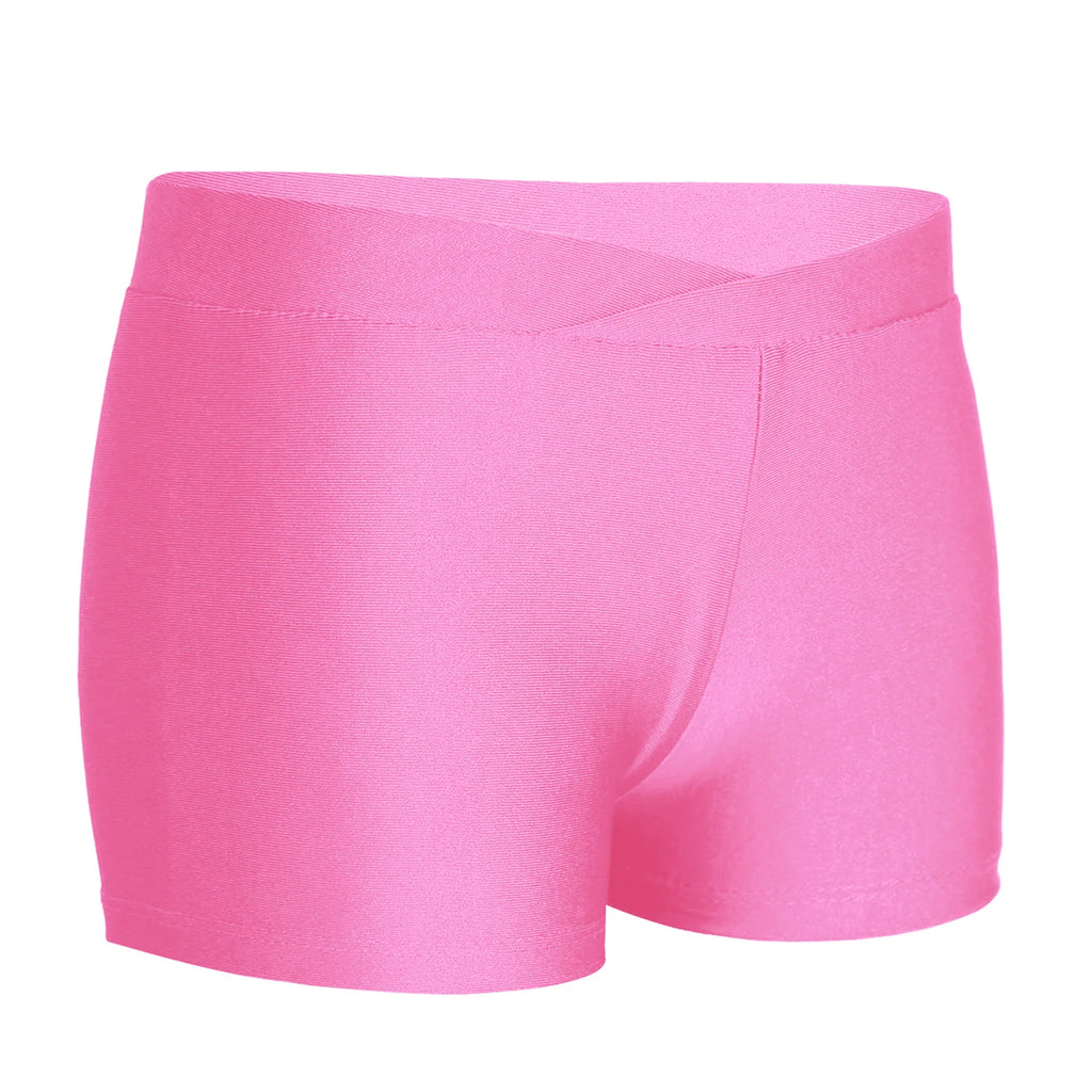 3-16Y Kids Girls Low Rise Sports Shorts Yoga Ballet Dance Gymnastic Leggings Workout Fitness Boy-cut Bottoms Dancewear Swimwear