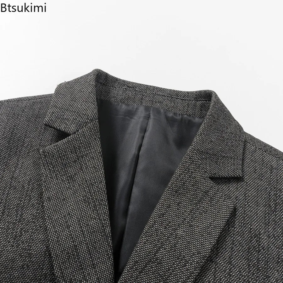 Fashion New Men's Suit Jackets Single Breasted Slim Fit Business Casual Blazer Coats Men Formal Clothing Tops Party Wedding Suit