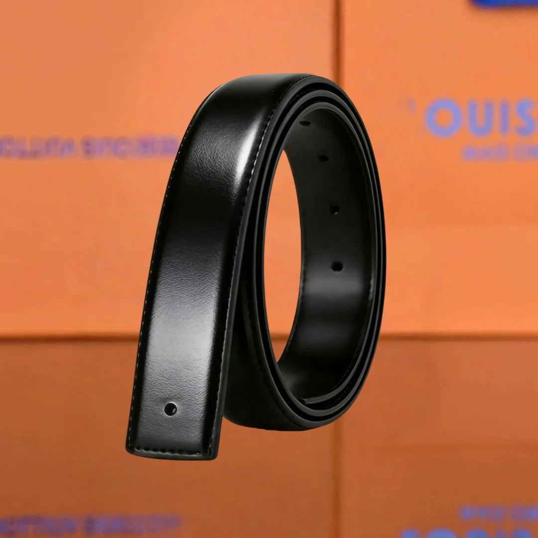 Men Business Dress Belt, Stylish Letter T Metal Buckle Adjustable Waist Strap For Jeans Formal Daily Outfit