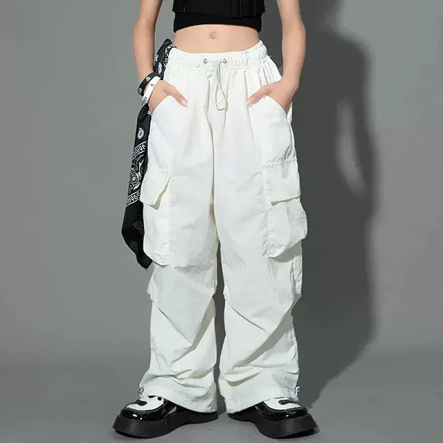 Kids Hip Hop Joggers Pants Teenage Straight Baggy Sweatpants Girls Streetwear Cargo Trousers Spring Vintage Casual Pants